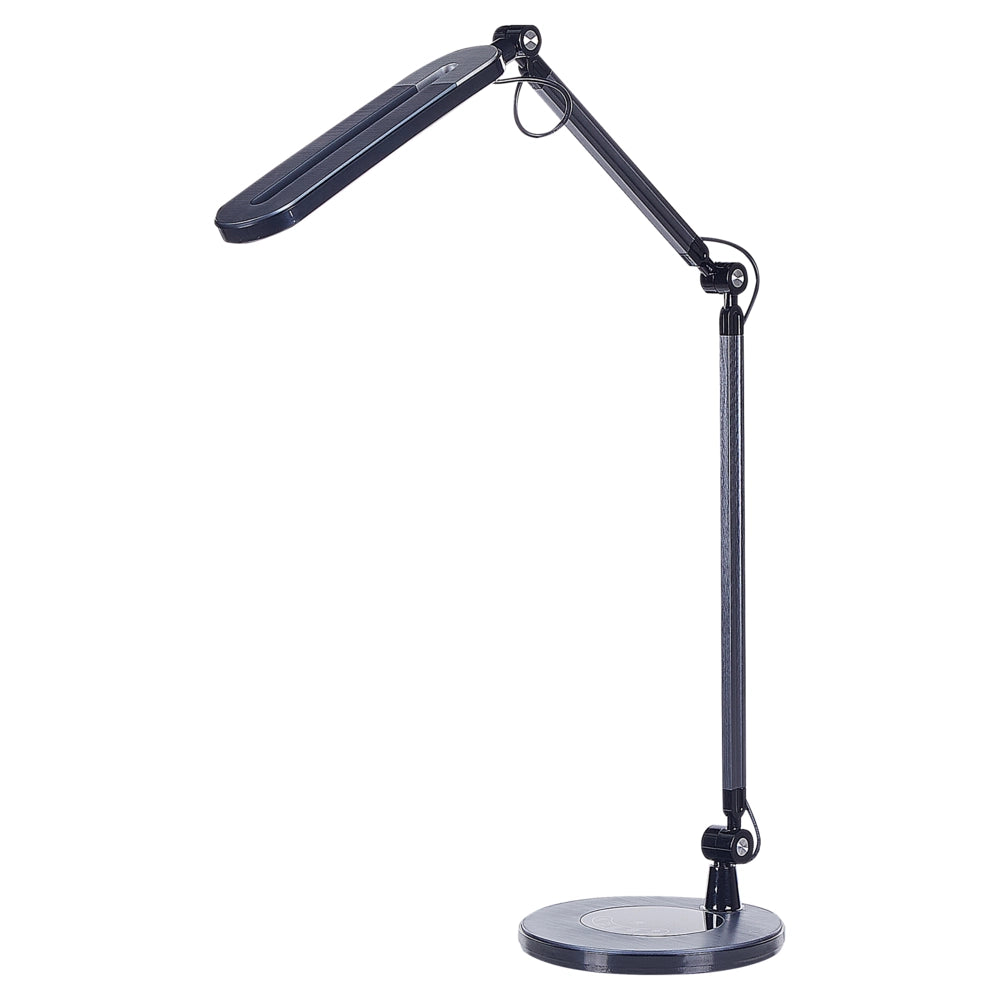 Lampada da tavolo nero LED intensità variabile braccio regolabile stile moderno cameretta ufficio