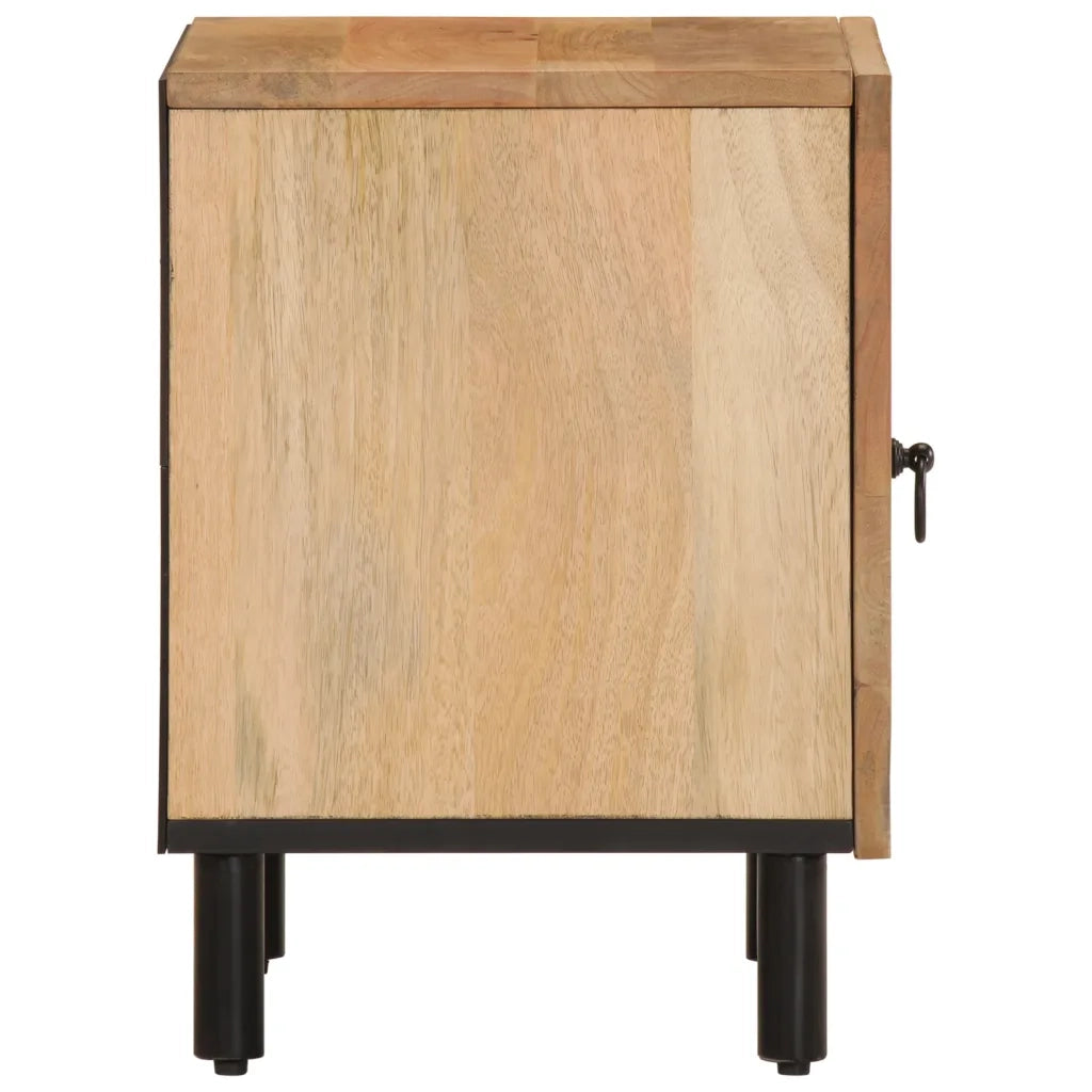 Comodini 2pz-Set di 2 Tavolino da notte 40x33x46 cm in Legno Massello di Mango 877397