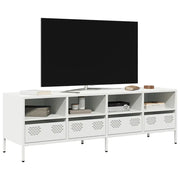 Mobile TV-Credenza TV-Console TV Bianco 135x39x43,5 cm in Acciaio Laminato a Freddo 663990