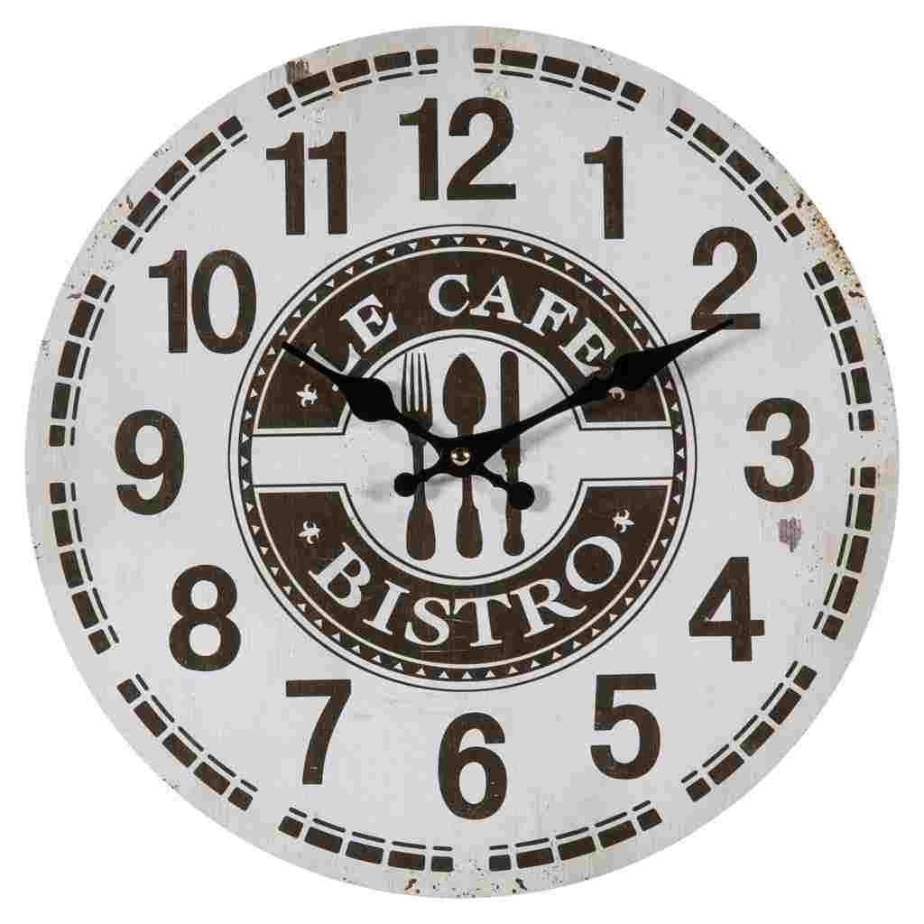 Orologio da parete in legno bianco d34x2h