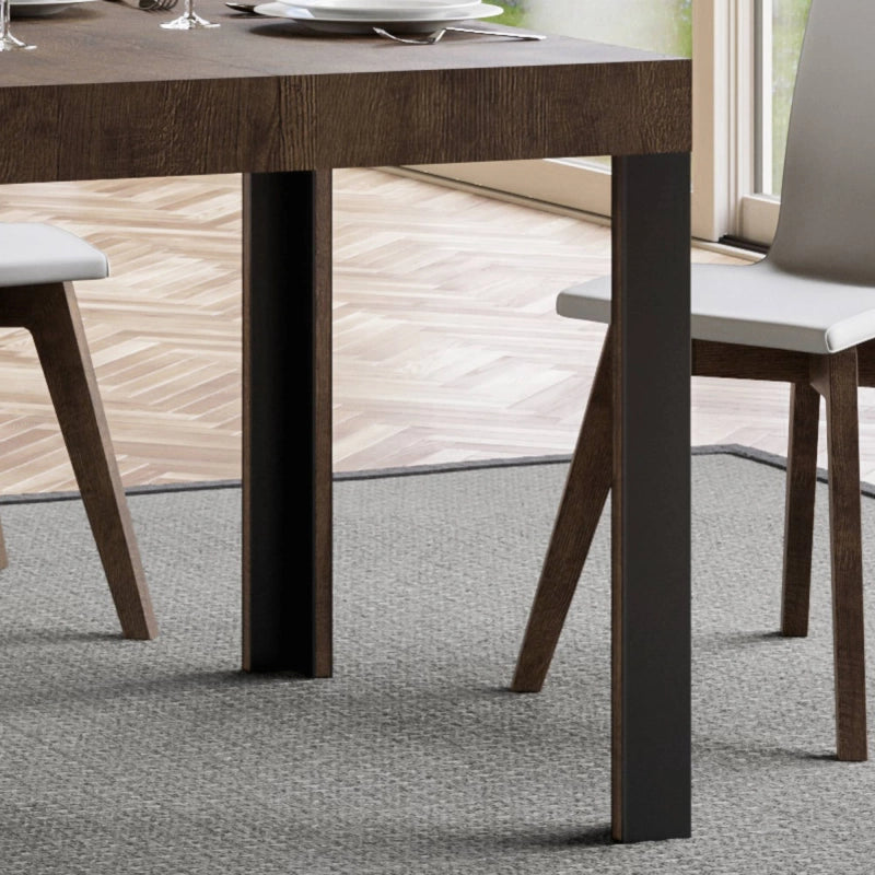 Tavolo allungabile 70x110/194 cm Linea telaio Antracite - Noce