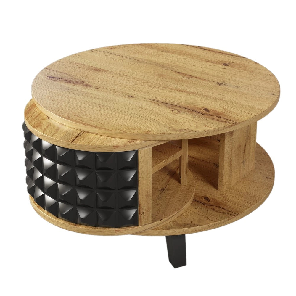 Tavolino Rotante da Salotto con Ripiano ¨C MINIMAL ¨C Design Moderno