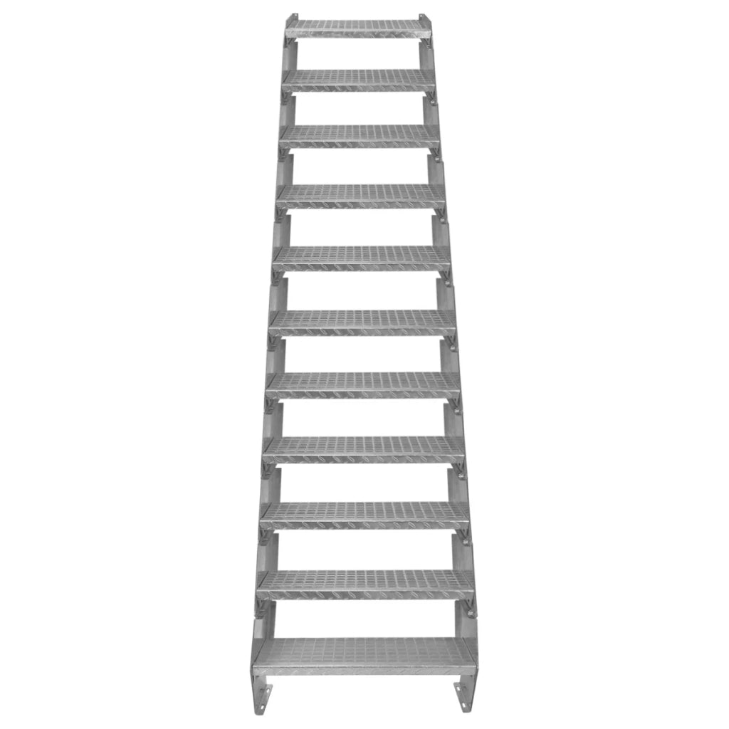Scala metallica a 11 sezioni ad altezza regolabile in acciaio zincato 60 cm / 600 mm
