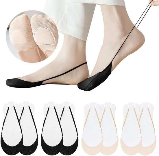 Sneakersokke inesistenti, calze bassi, antiscivolo, ultrasokke trasparenti per stivali, scarpe alte, sneakers, loafers, taglia EU 35-39