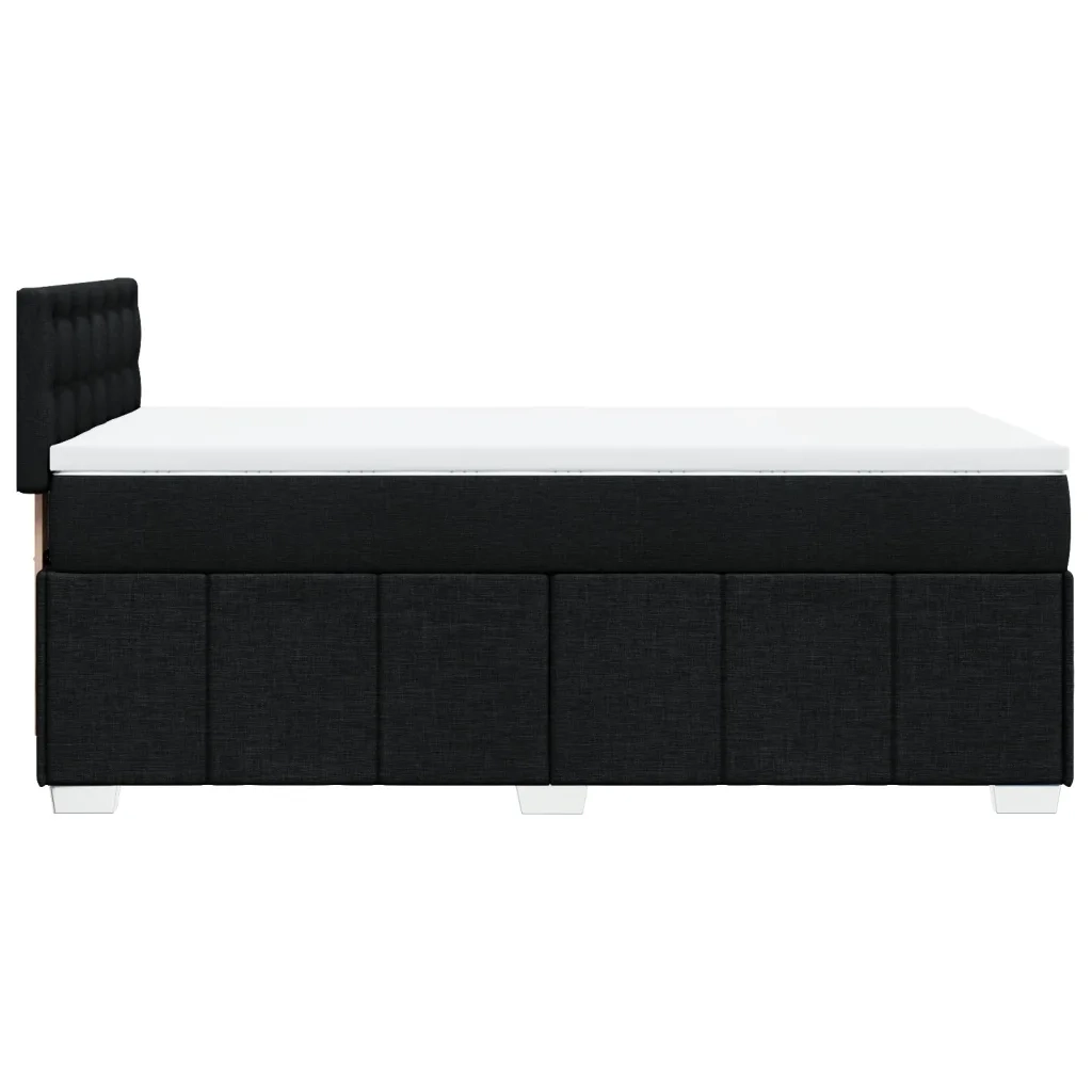 Giroletto a Molle con Materasso Nero 100x200 cm in Tessuto 3289295