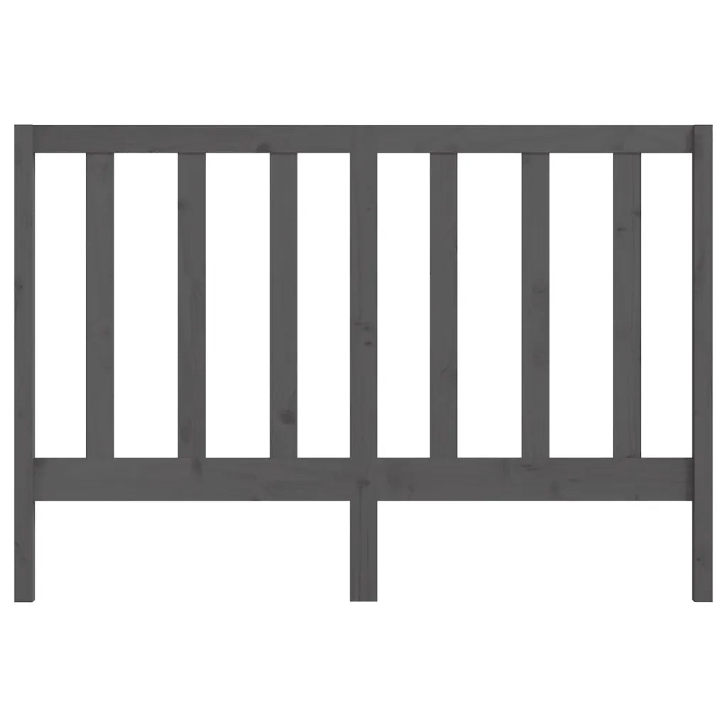 Testiera per Letto Grigia 126x4x100cm in Legno Massello di Pino cod mxl 31739