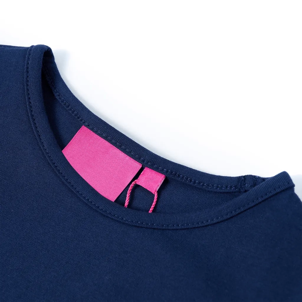 Maglietta da Bambina Maniche Lunghe Blu Marino 92 14179