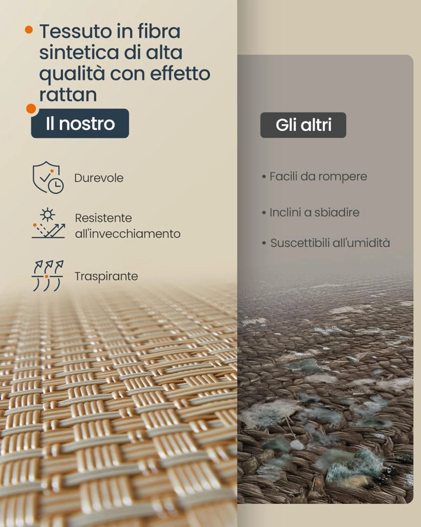 Cesto Portabiancheria a 2 Scomparti, Carrello Biancheria Sporca 100 L con Ruote Coperchio, Sacco con Manici, Effetto Rattan, Lavanderia Bagno, Beige Naturale e Bianco Opaco LCB601N01