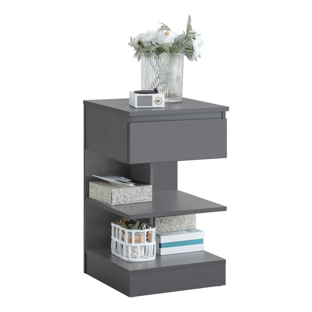 Tavolino da divano tavolino da soggiorno Comodini letto con cassetto Grigio FBT49-HG
