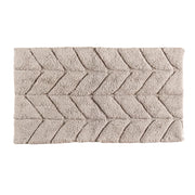 Tappeto Bagno Antiscivolo In Cotone Effetto Rilievo Assorbente, Morbido, Lavabile in Lavatrice 50x80 / 60x120 cm Tortora - 60x120 cm