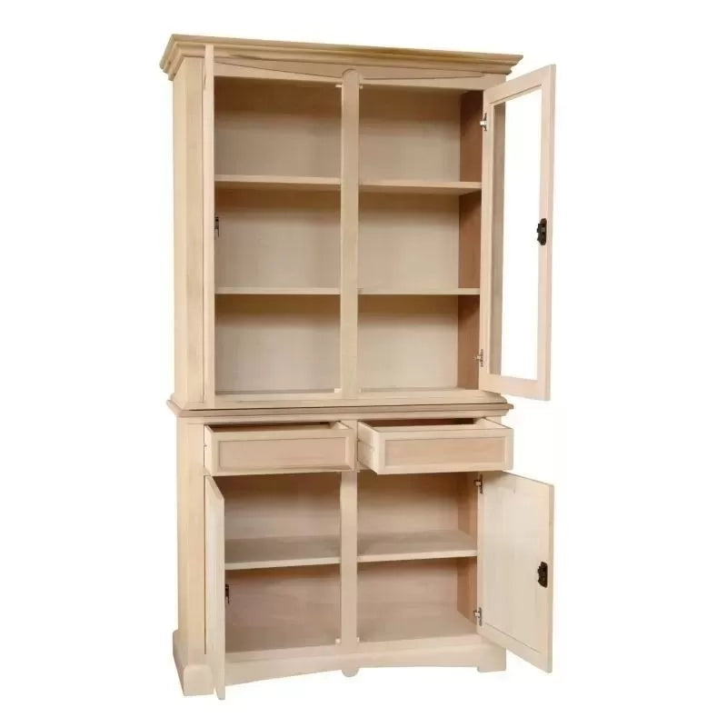 Cristalliera classica 2 porte legno noce bassano 117x46x220 - Mobili 2G