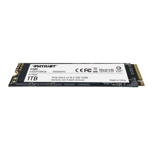 Patriot ssd p300 1tb m2 2280 pcie gen3, 2100mbs/1650mbs r/w - P300P1TBM28