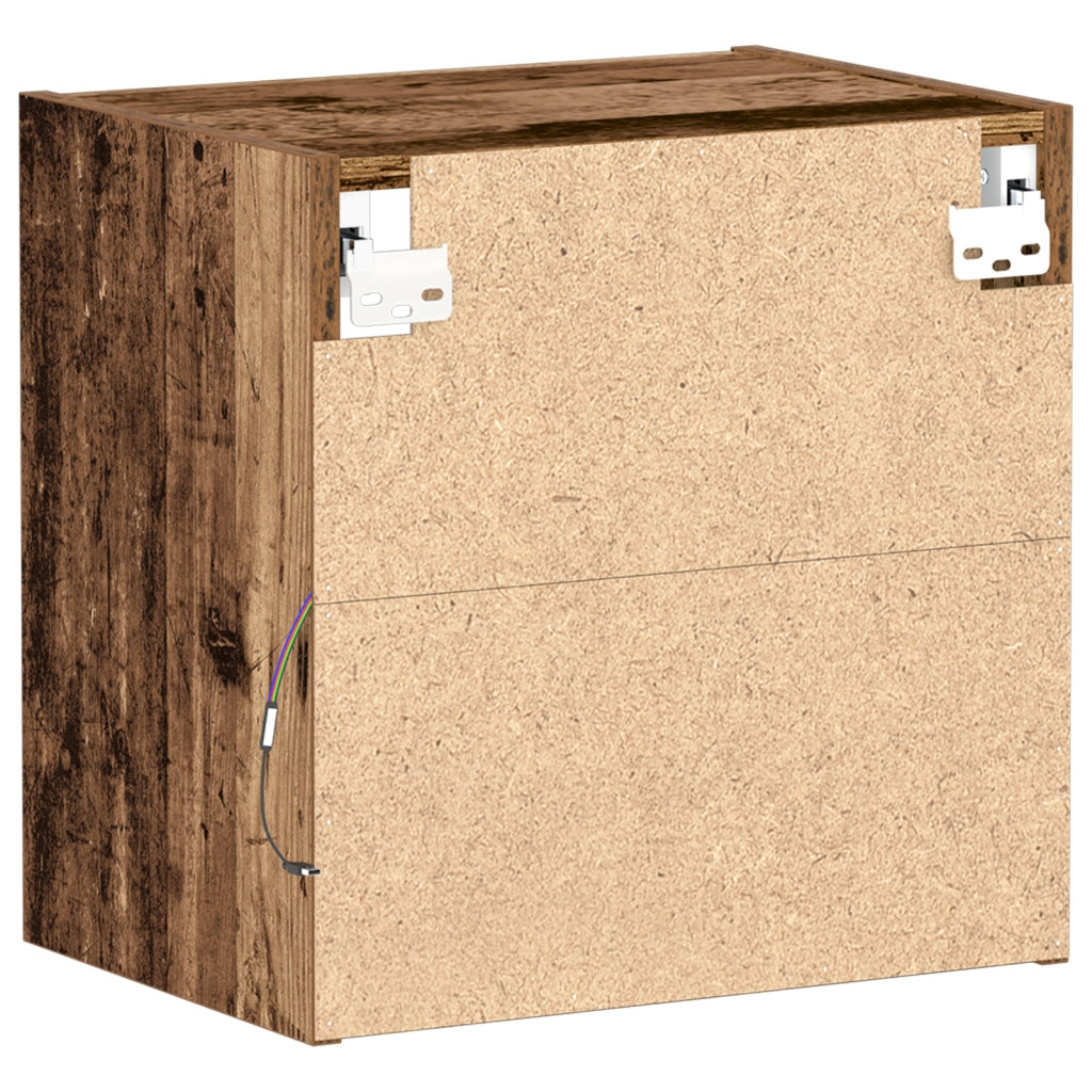 Mensola Galleggiante 2 pz Legno Vecchio 40x28,5x40 cm Legno Ingegnerizzato
