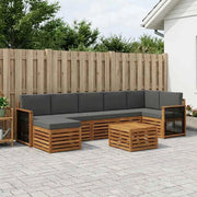 Set di divani da esterno 7 pz Naturale e Antracite 3384653