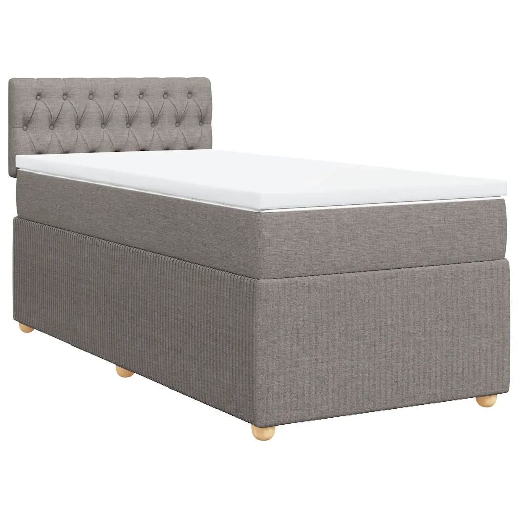 Giroletto a Molle con Materasso Tortora 90x190 cm in Tessuto 3289622