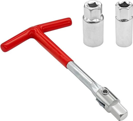 Set a tre T-greppi chiave a trapezio in acciaio inossidabile per auto e motocicletti.