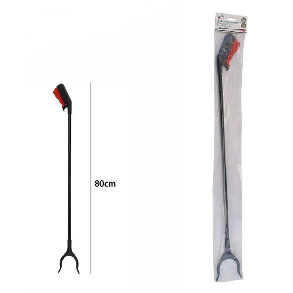 Trade Shop - Pinza Prenditutto Multiuso Braccio Raccogli Carte Rifiuti Casa Giardino 80cm 70611 -