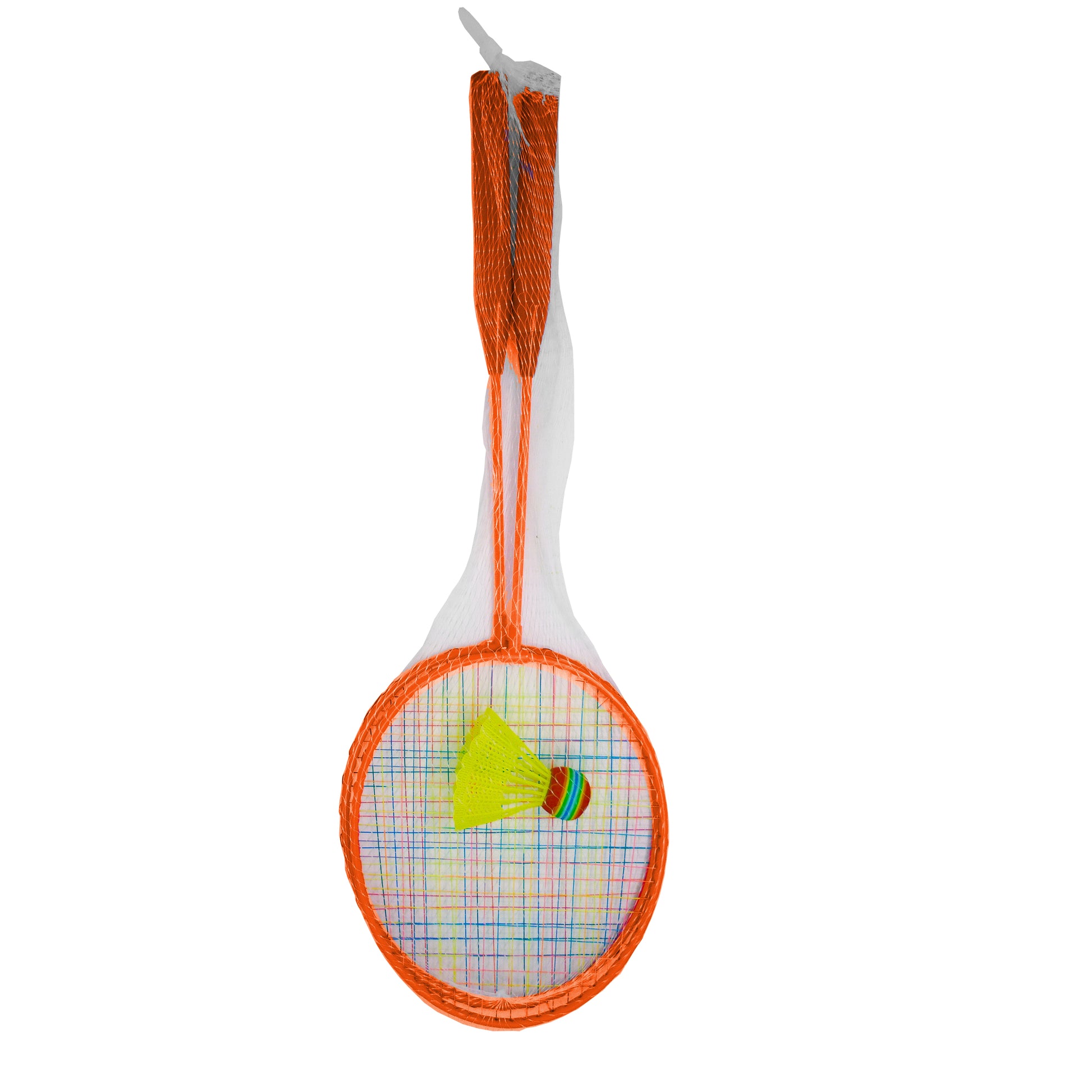 Set Badminton Fluo Gioco Outdoor per Adulti e Bambini 2 Racchette e Volano Colore Casuale