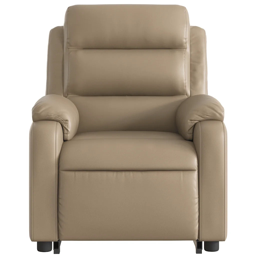 Poltrona Alzapersona Massaggio Elettrica Cappuccino Similpelle 3205069
