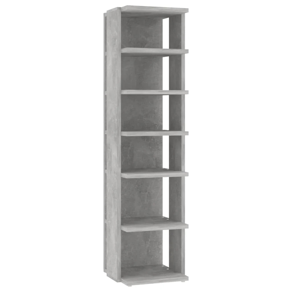 Scarpiera mobiletto portascarpe mobile per ingresso/corridoio/soggiorno 27,5 x 27 x 102 cm legno ingegnerizzato grigio 02_0021803