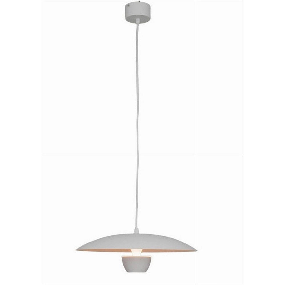 Trade Shop - Lampadario Led A Sospensione Moderno 11w 880lm Bianco Nero Luce Calda Ip20 Lp-64 -