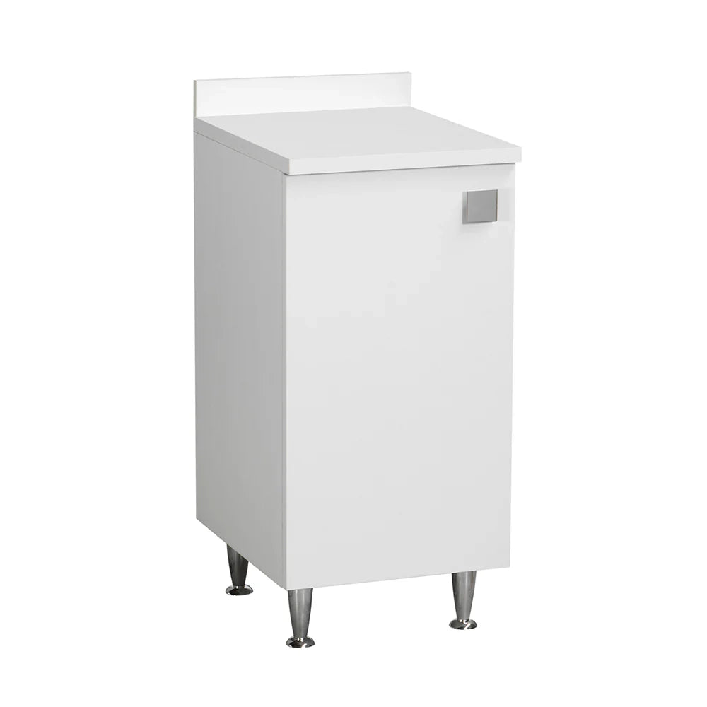Mobiletto Base 1 Anta Bianco | Armadietto Salvaspazio Moderno con Ripiano Regolabile | Già Assemblato per Bagno, Lavanderia, Ingresso, Studio e Balcone