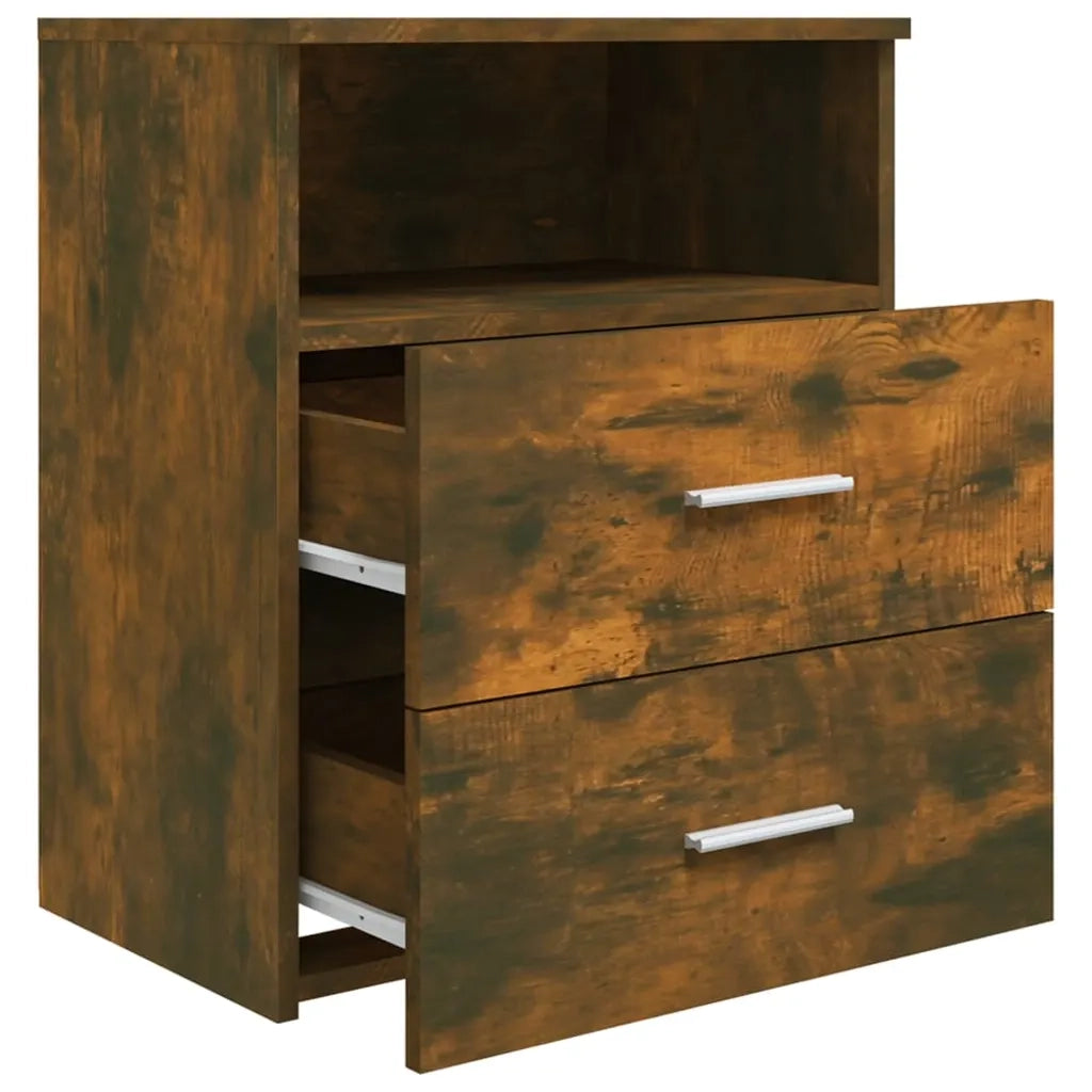 Comodino-Tavolino da notte Rovere Fumo 50x32x60 cm
