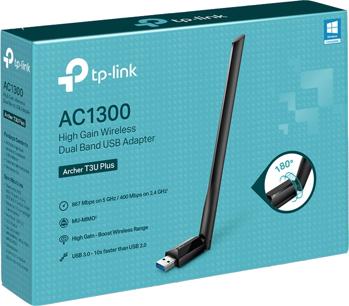 ORIGINAL TP-Link Accessori per computer nero ARCHER T3U PLUS Netzwerkadapter