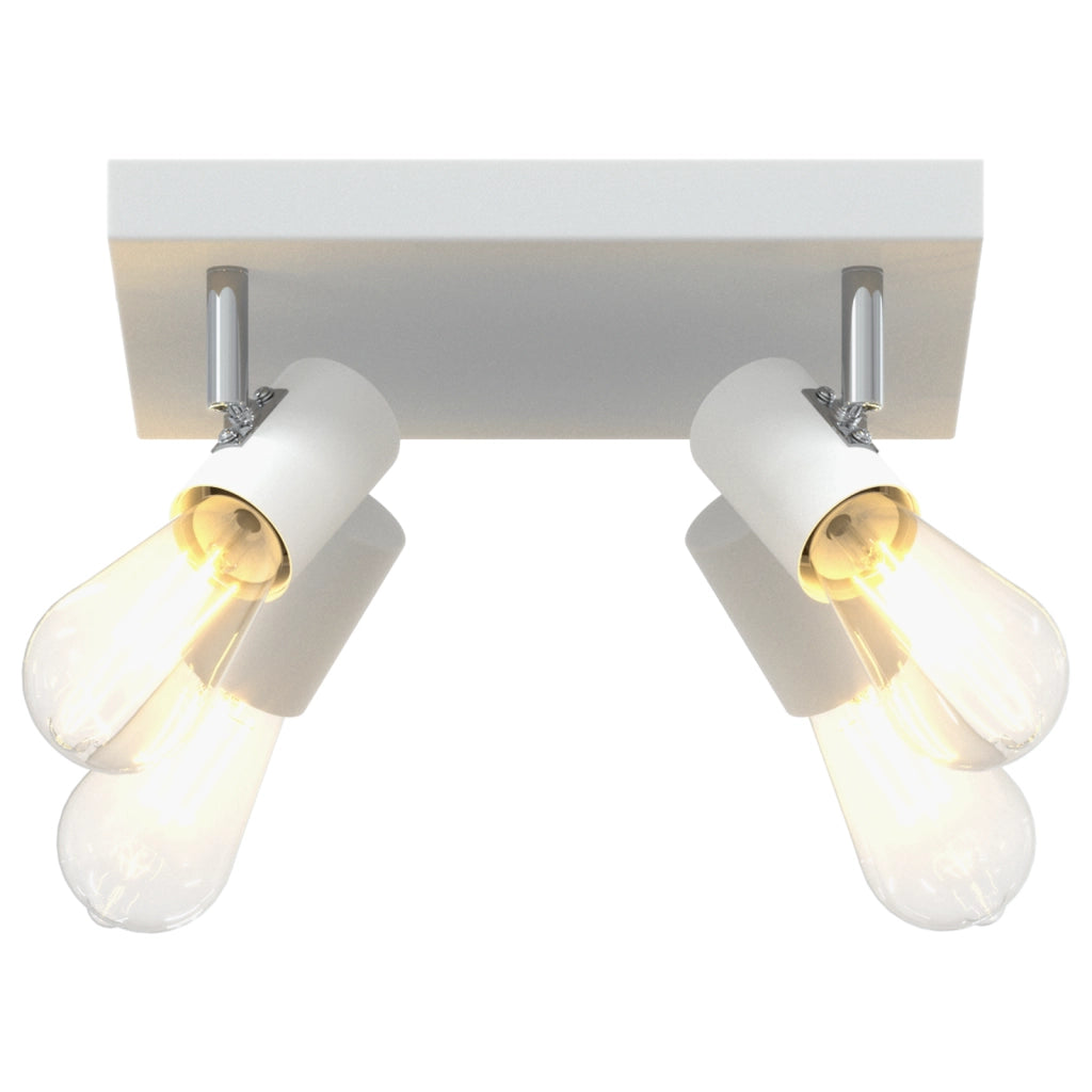 Faretto da soffitto 4 Via Regolabile Bianco E27