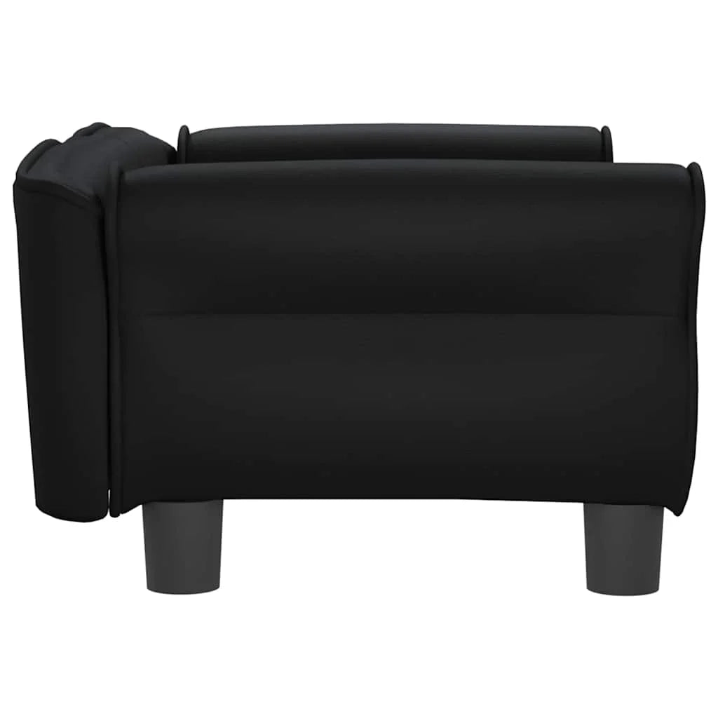 Cuccia per cani comoda cesta da divano 70 x 45 x 30 cm similpelle nera 02_0042830
