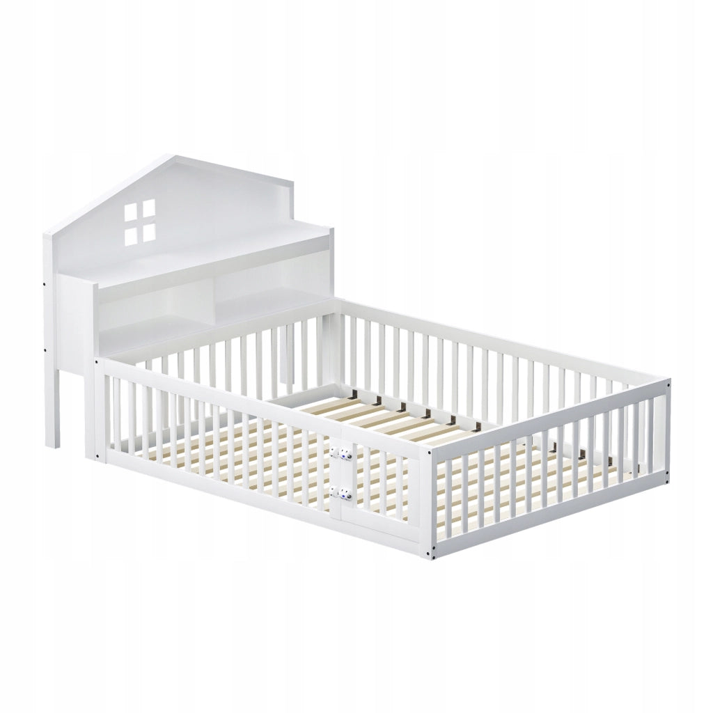 Letto singolo per bambini - Xylo - 140x200 - Bianco - Con cassetti