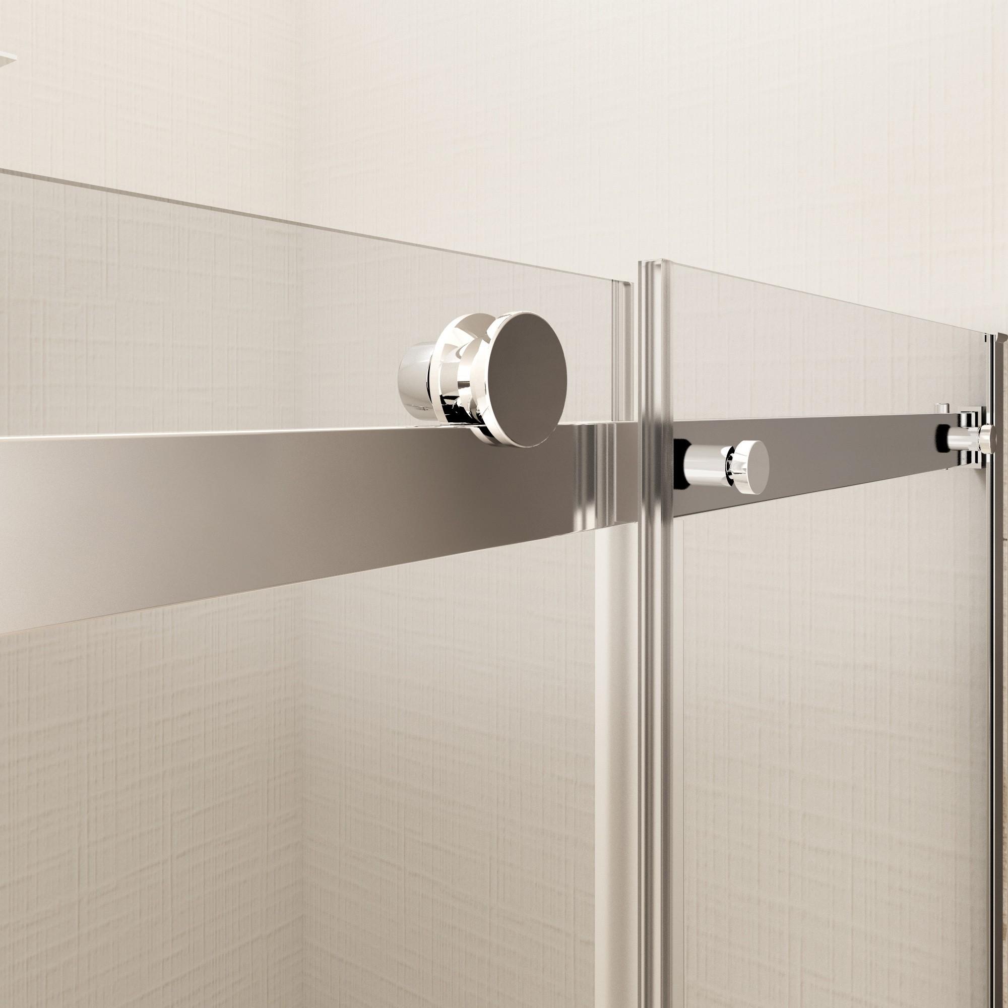 Box Doccia Angolare 70x140 cm 1 Anta Scorrevole in Cristallo Trasparente 8mm H195 Bonussi Elise 3.0