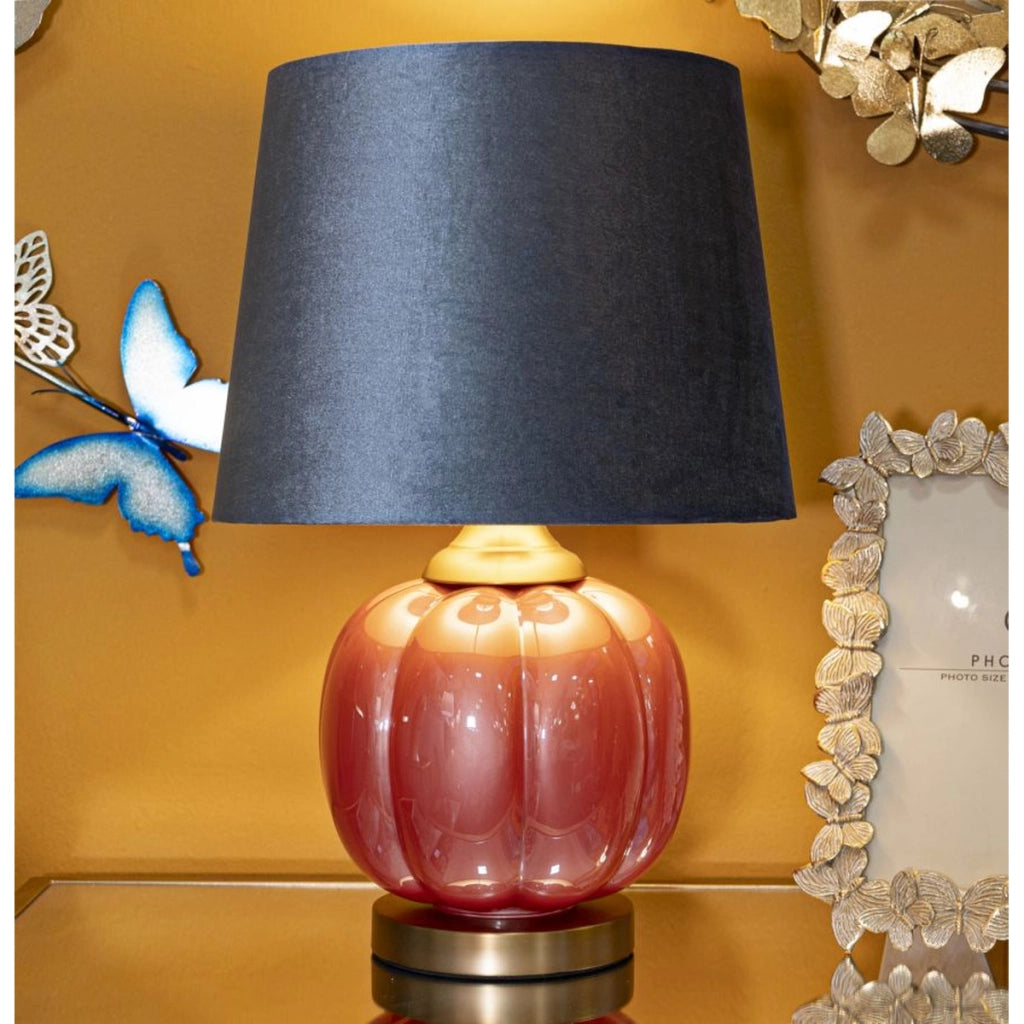 Lampada da Tavolo VKH171, Blu, Metallo, 32,5x32,5x50 cm