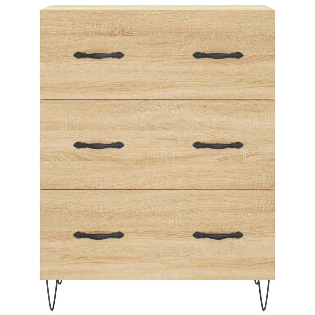 Buffet credenza cassettiera armadio mobile contenitore organizer cucina soggiorno salotto rovere Sonoma alto 69,5 x 34 x 180 cm legno ingegnerizzato marrone 02_0034112