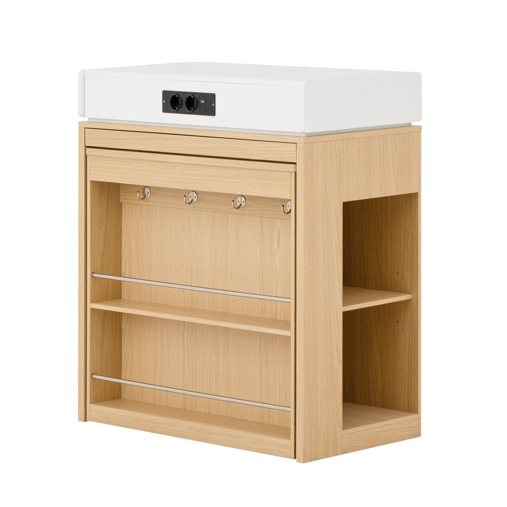 Tavolo da Pranzo Allungabile Pieghevole con Rotelle ¨C MINIMAL ¨C Naturale
