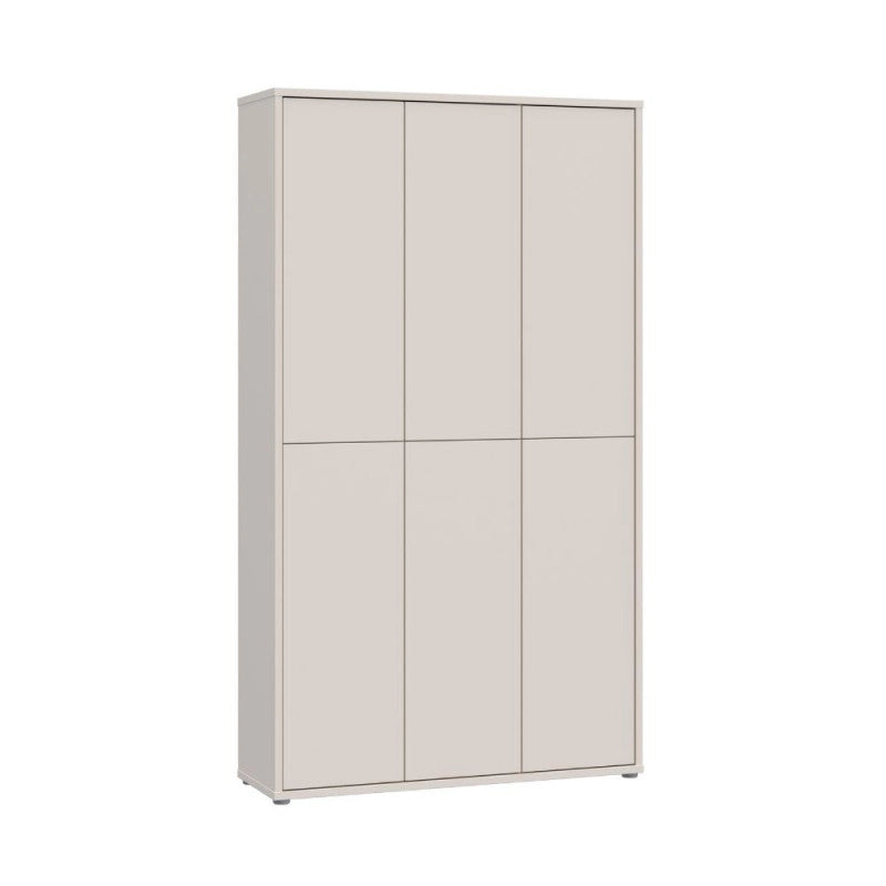 Armadio multiuso Medea 6 ante colore cashmere 109.2x34.9xH191.9 cm.