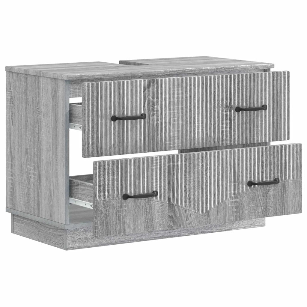 Armadio per Lavabo da Bagno HOORN Sonoma grigio 82 x 41 x 56 cm 897241
