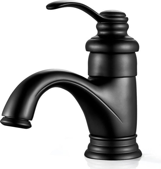 Wastafier retro in nero - Rubinetto per doccia con scarico basso - Ottone