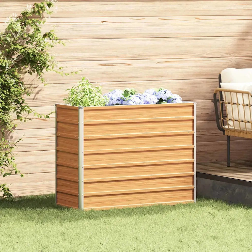 Fioriere | Cassetta per fiori | Letto rialzato da giardino Marrone Chiaro 100 x 40 x 77 cm