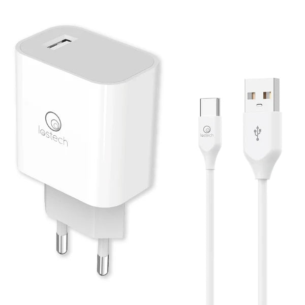 Caricabatteria Smartphone Rapido Ls N Lostech Bianco 220 V 100 cm 3 Pezzi