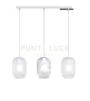 SOSPENSIONE CROMO 3 LUCI RETTANGOLARE VETRI TR + 2X BF 1181CR-S3 R-BT