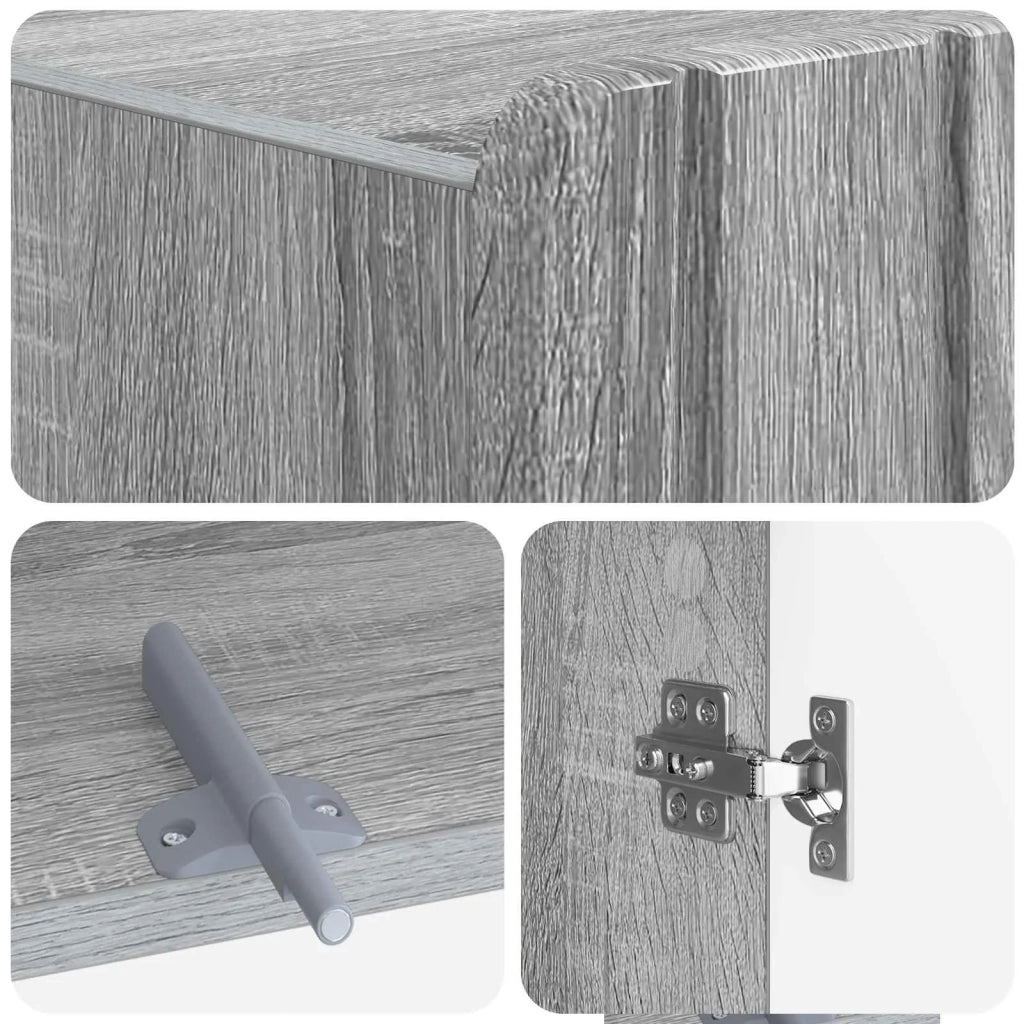 Mobile Bagno ZWOLLE Sonoma grigio 66 x 25,5 x 190 cm 896481