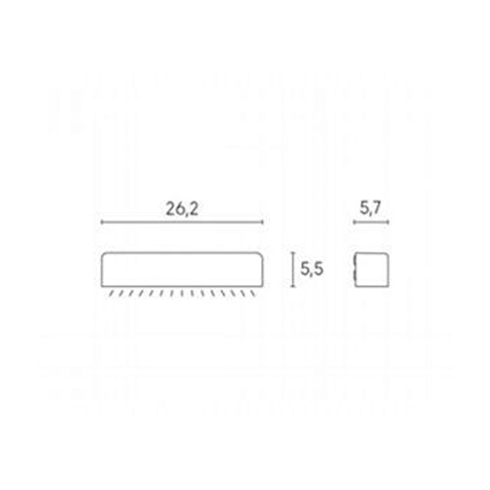 Applique Da Esterno Moderna Unit Alluminio E Vetro Grigio Led 9W 4000K