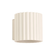 Applique moderna beige tubo rigato 10cm su-giù G9 VISTAO