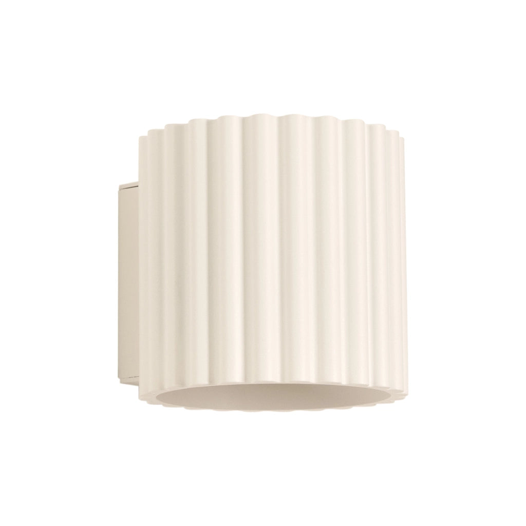 Applique moderna beige tubo rigato 10cm su-giù G9 VISTAO