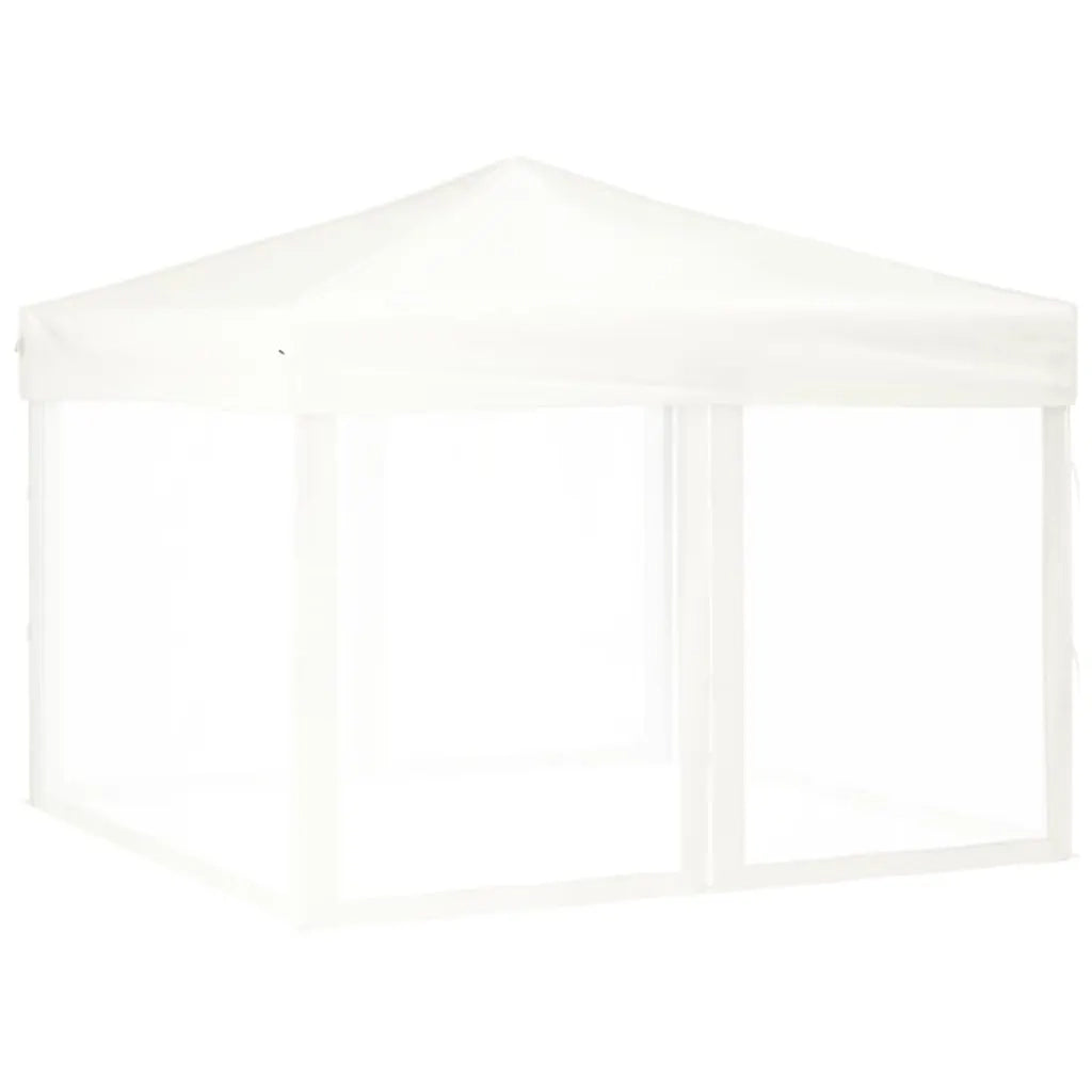 Tenda per Feste Pieghevole con Pareti Laterali Bianco 3x3 m 93531