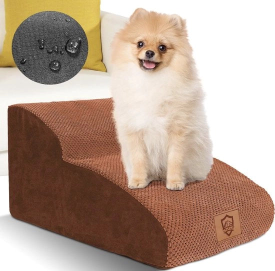 Scalinata per cani 2 gradini, Scale per cani portatili per letti alti, Scalinata per cani da letto con 1 cuscino di pelo, Rimosso, Lavabile, Scalinata per gatti per divani, Letti con 1 cuscino di pelo