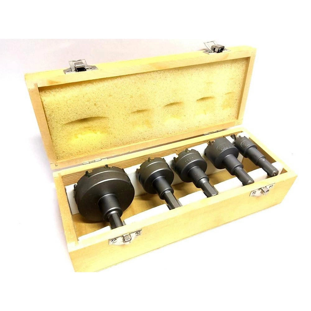Trade Shop - Kit Di 5 Frese A Tazza Hss Denti In Metallo Duro Da 18 30 32 35 55 Mm Per Muro -