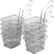 Fritura 8-delic in acciaio inossidabile - Contenitore per frittura - Ideale per patatine e gamberi - Duraturo e funzionale
