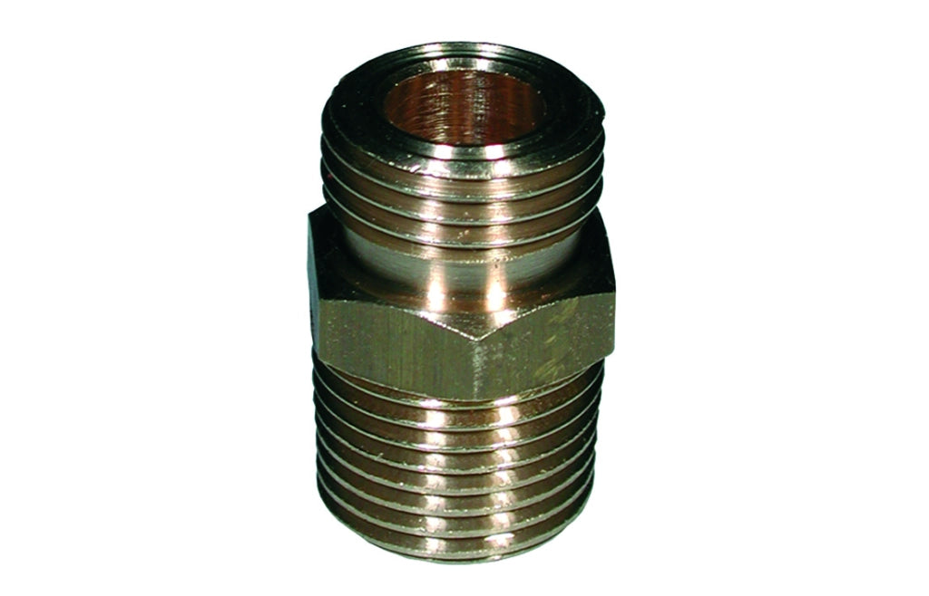 RACCORDO A NIPPLE IN OTTONE CON FILETTATURA DX/SX- 1/4M. x 20/11/4- NOVAC- pezzi 1